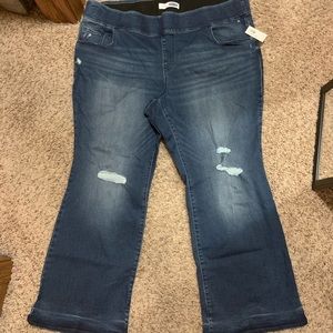 High Rise Pull-On Boot Cut Jeans